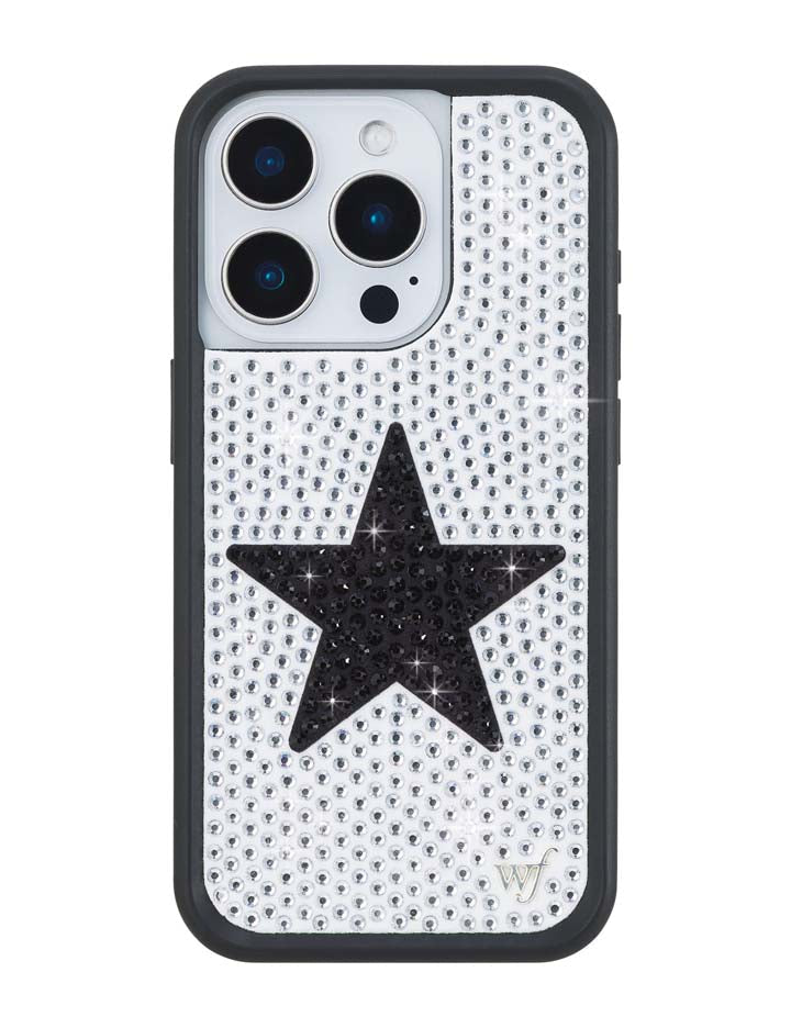 Rhinestone Star White and Black iPhone Case