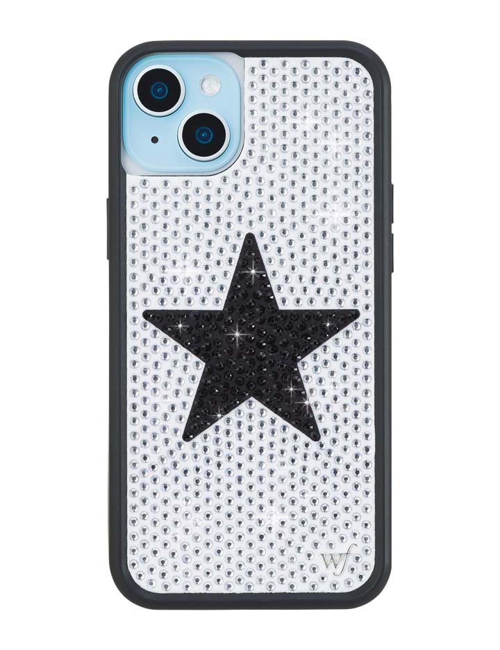 Rhinestone Star White and Black iPhone Case