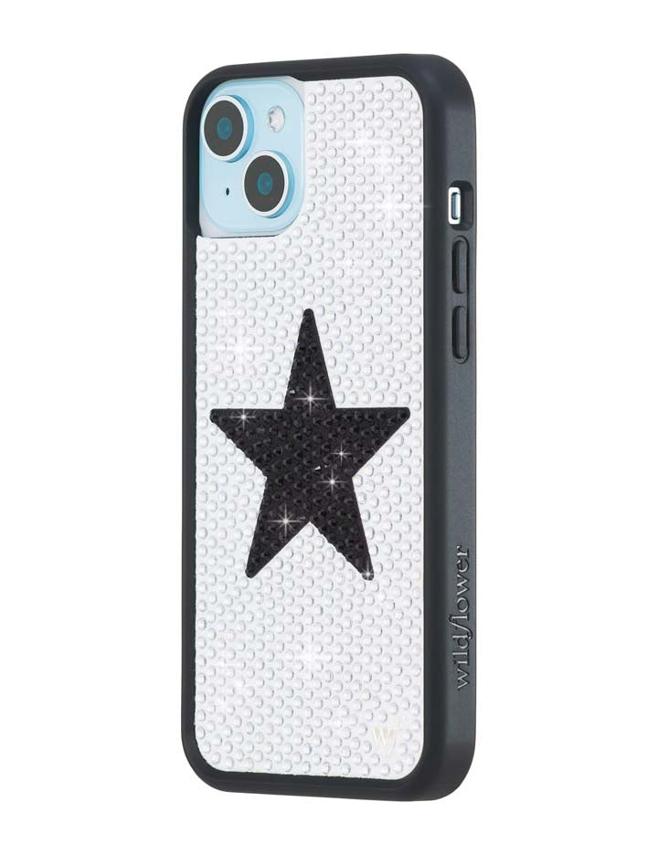 Rhinestone Star White and Black iPhone Case