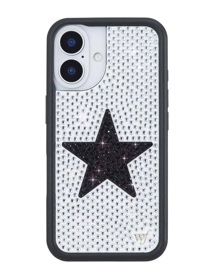 Rhinestone Star White and Black iPhone Case