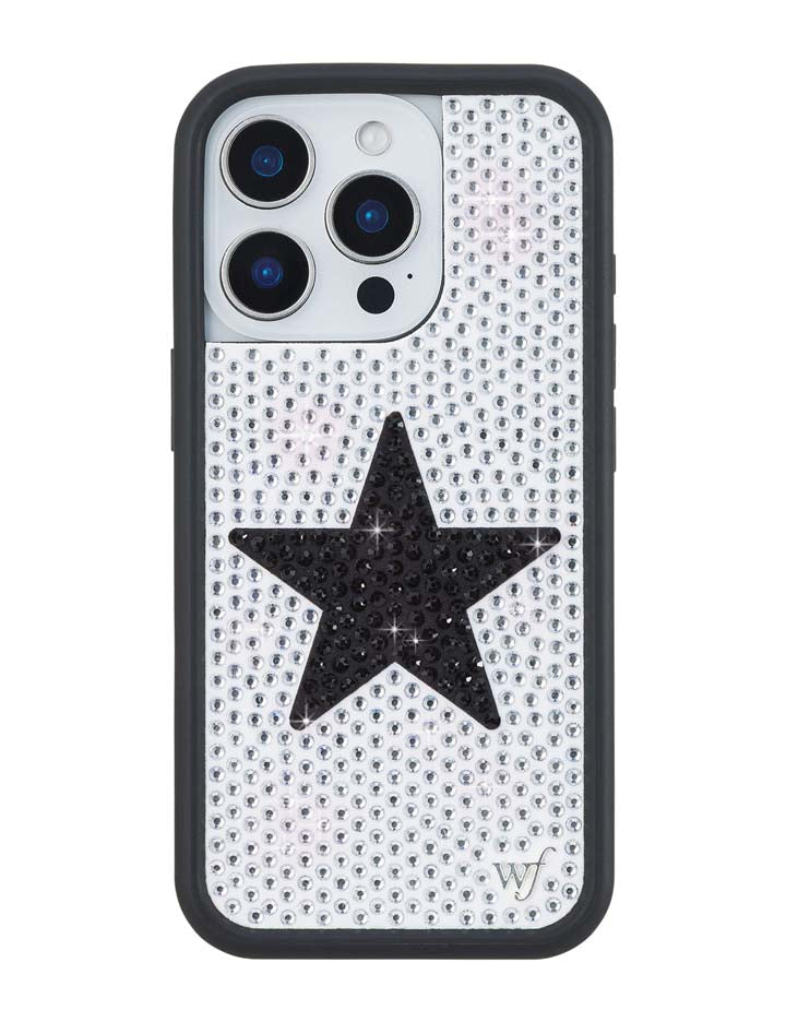 Rhinestone Star White and Black iPhone Case