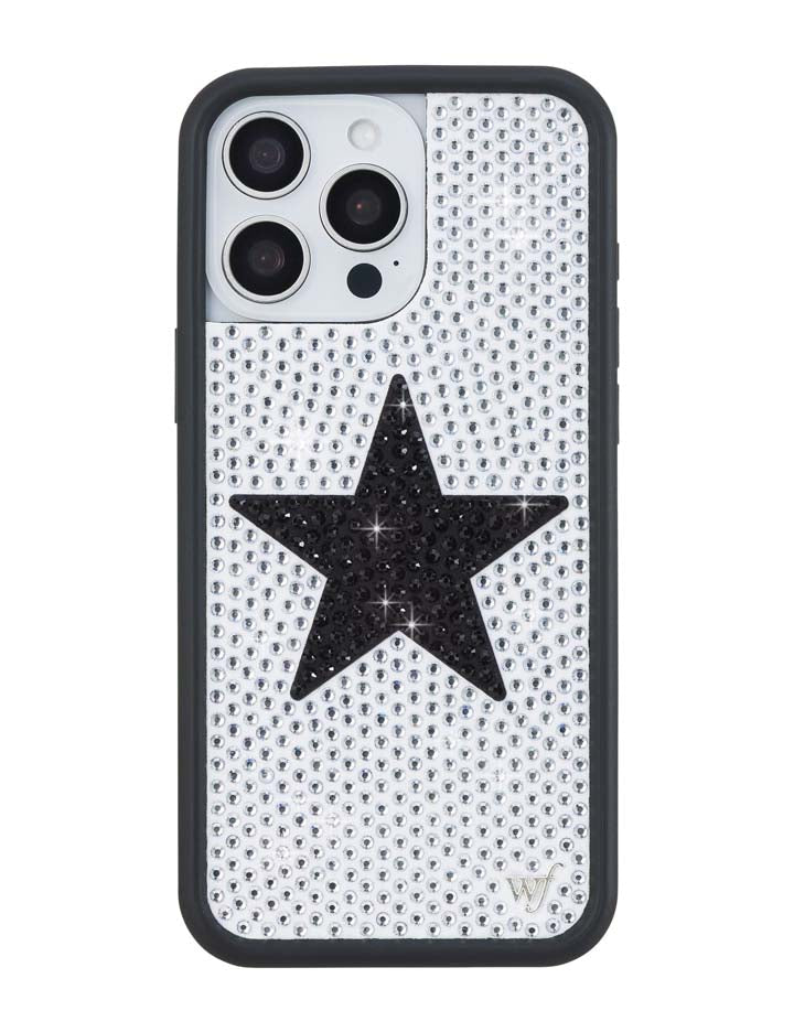 Rhinestone Star White and Black iPhone Case