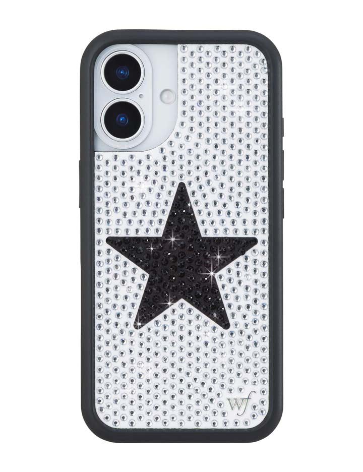 Rhinestone Star White and Black iPhone Case