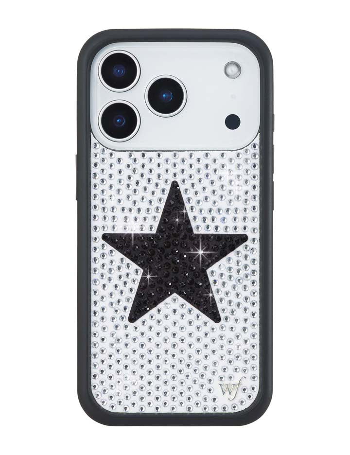 Rhinestone Star White and Black iPhone Case