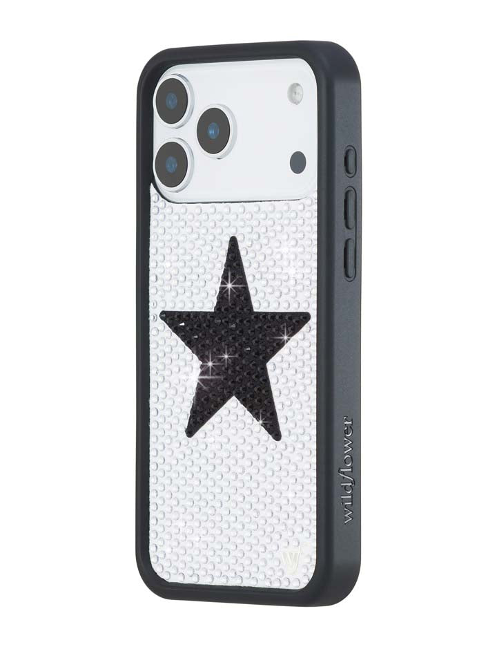 Rhinestone Star White and Black iPhone Case