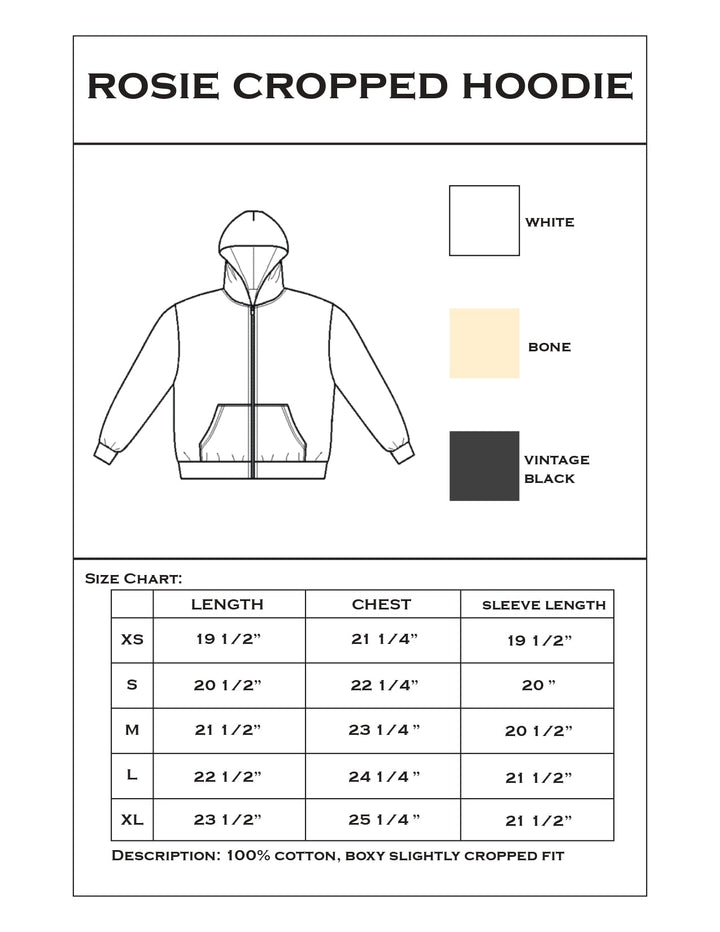Rosie Cropped Zip-Up Hoodie