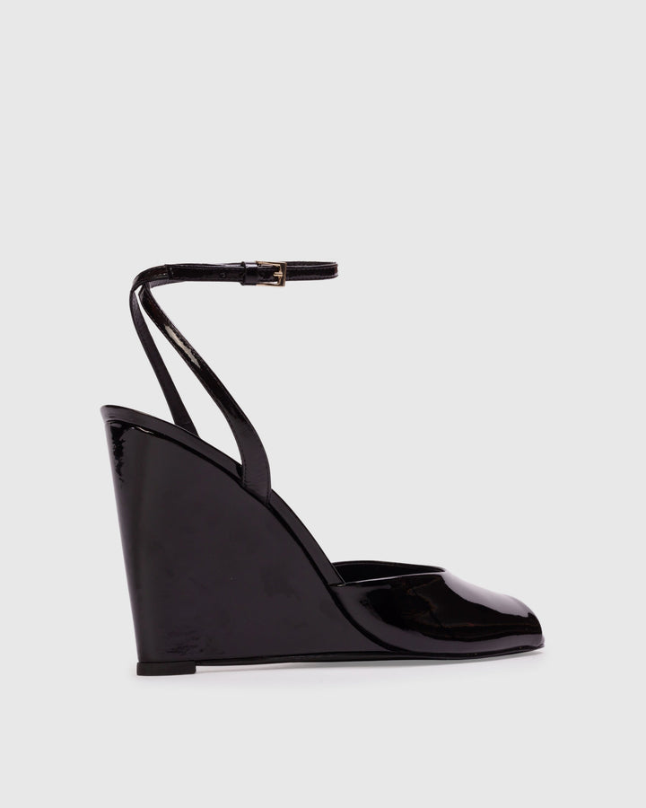 Idetta 100 Patent Leather Sandal Black