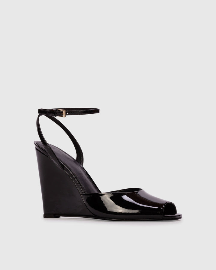 Idetta 100 Patent Leather Sandal Black