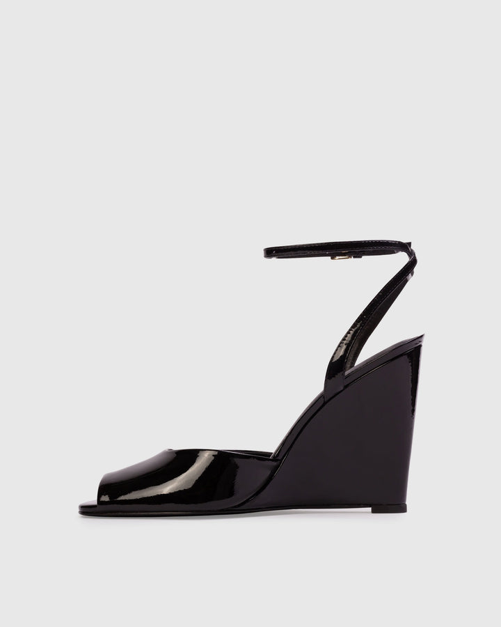 Idetta 100 Patent Leather Sandal Black