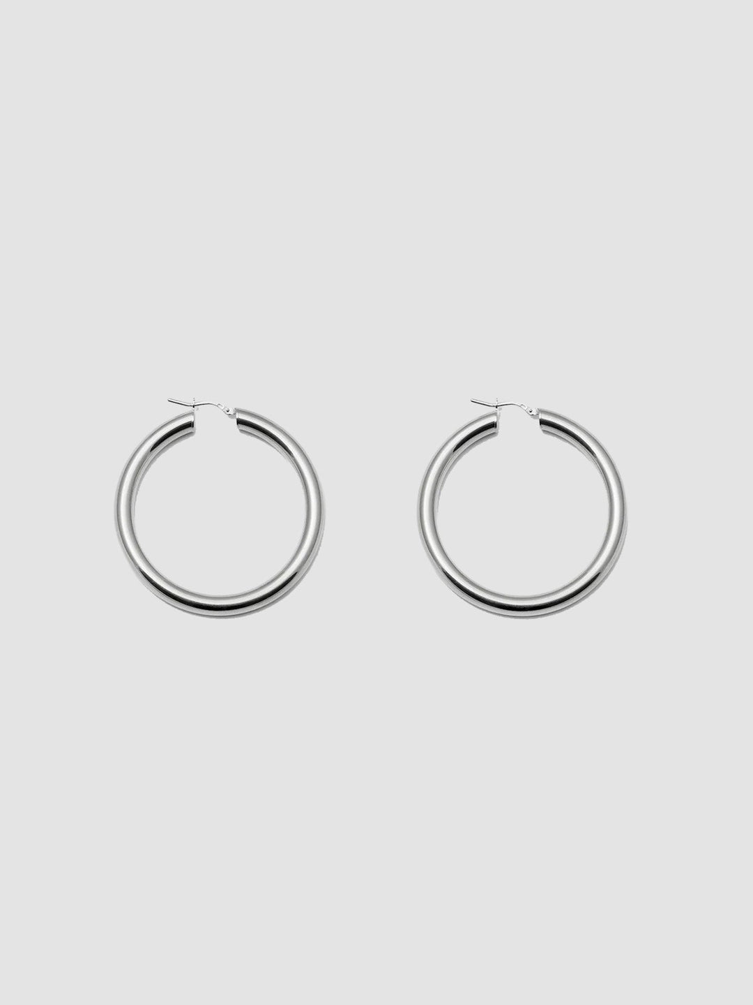 Large Tru Hoops Sterling Silver