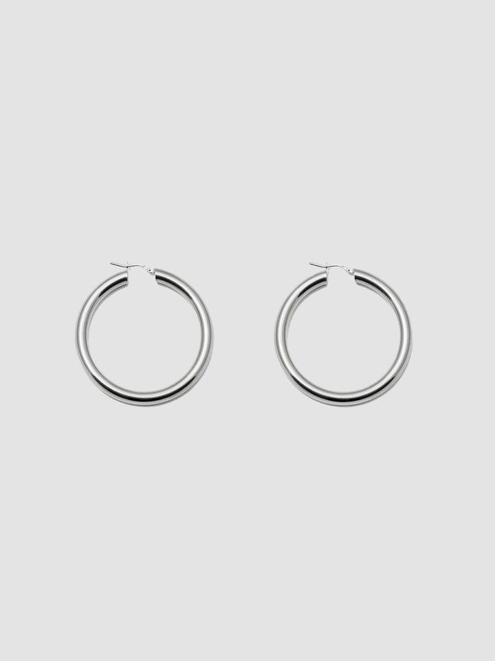 Large Tru Hoops Sterling Silver