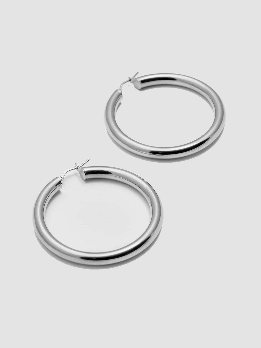 Large Tru Hoops Sterling Silver