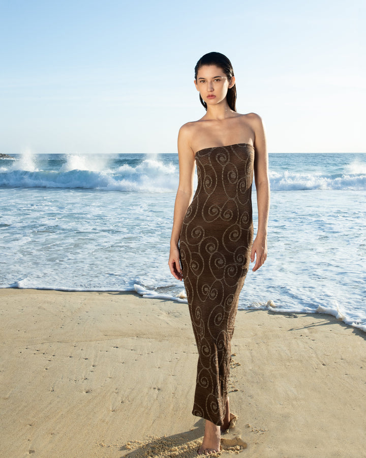 Strapless Dress in Nautilus