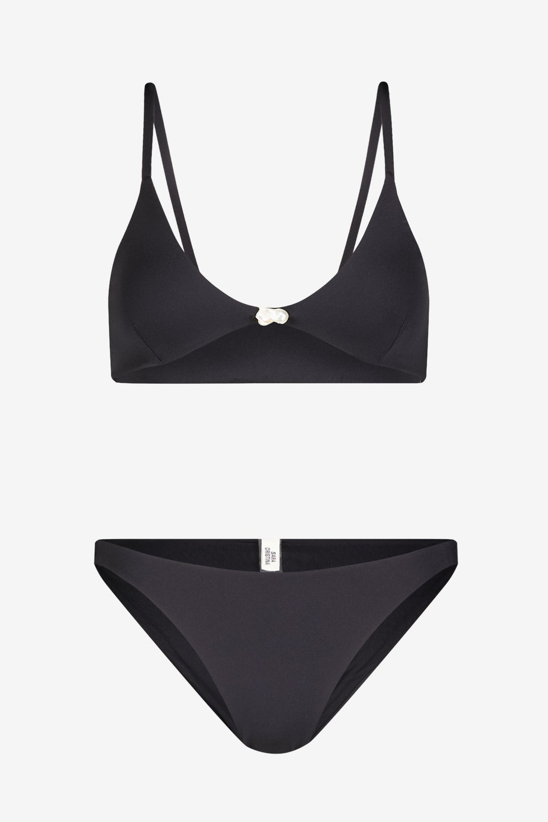 Luna Bikini with Pearl in Black