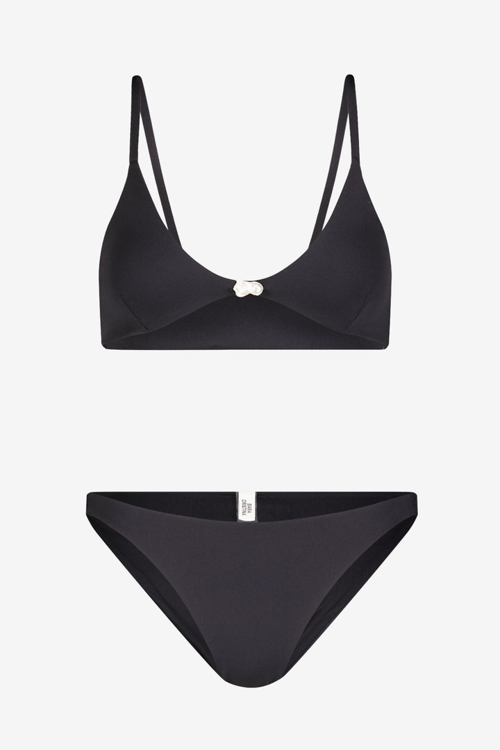 Luna Bikini with Pearl in Black