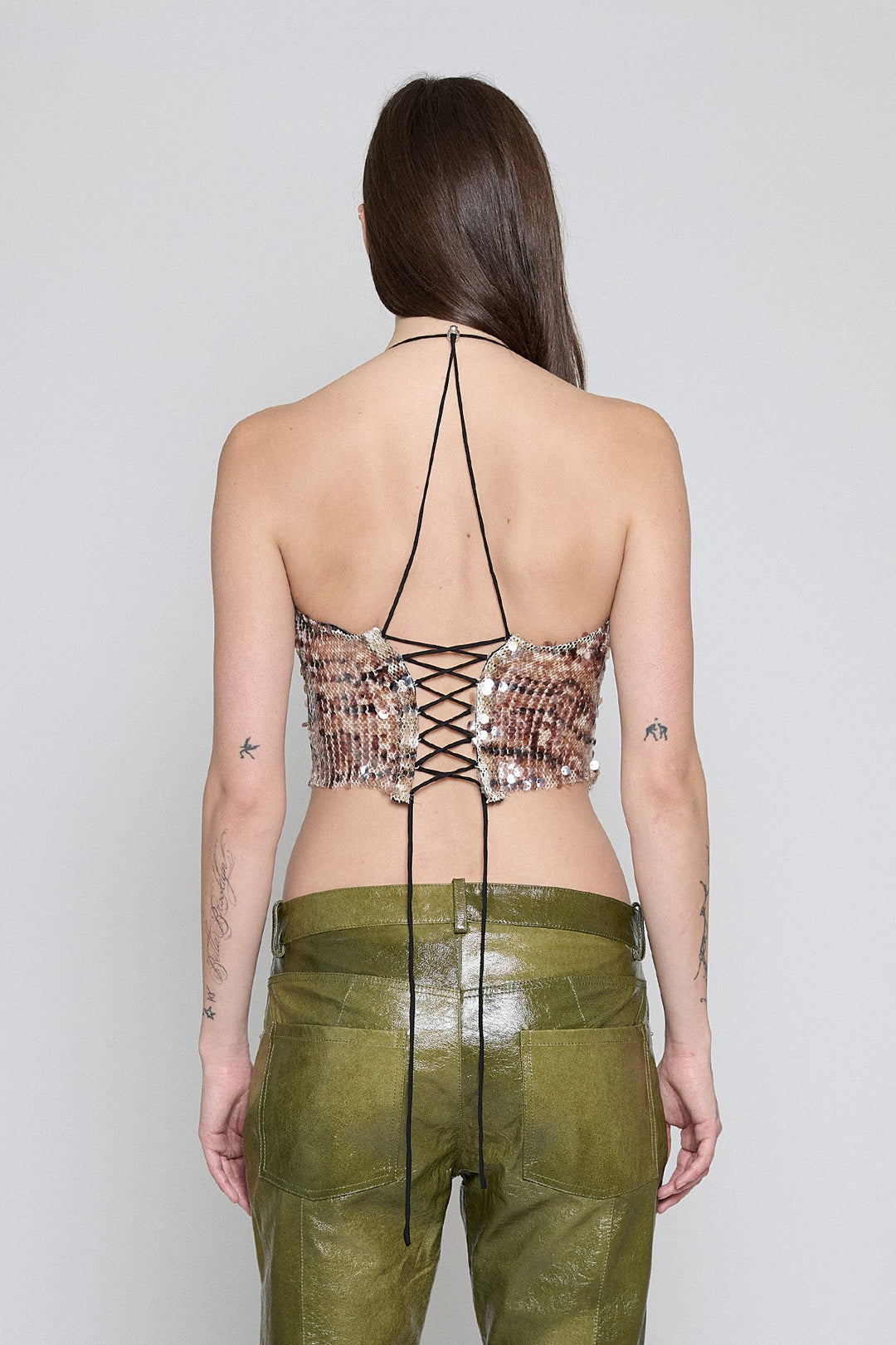 Tiger Sequin Halter Top