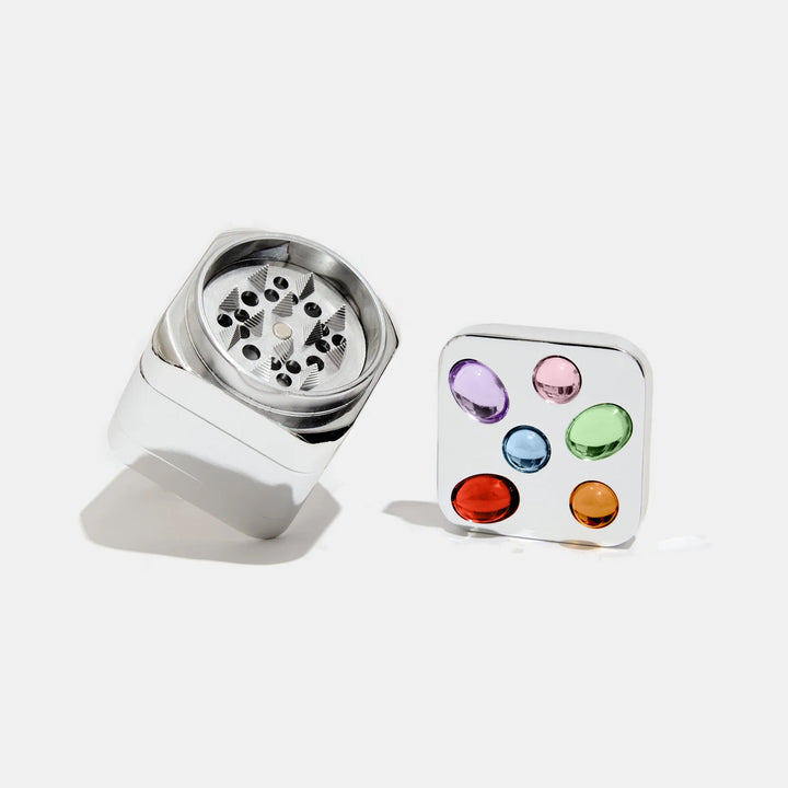 Gemstoned Grinder Silver Multi-Stone