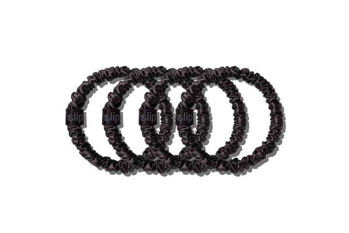 Back to Basics Black Skinny Scrunchies