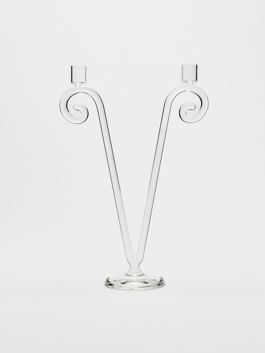 Double Stem Spiral Candleholder