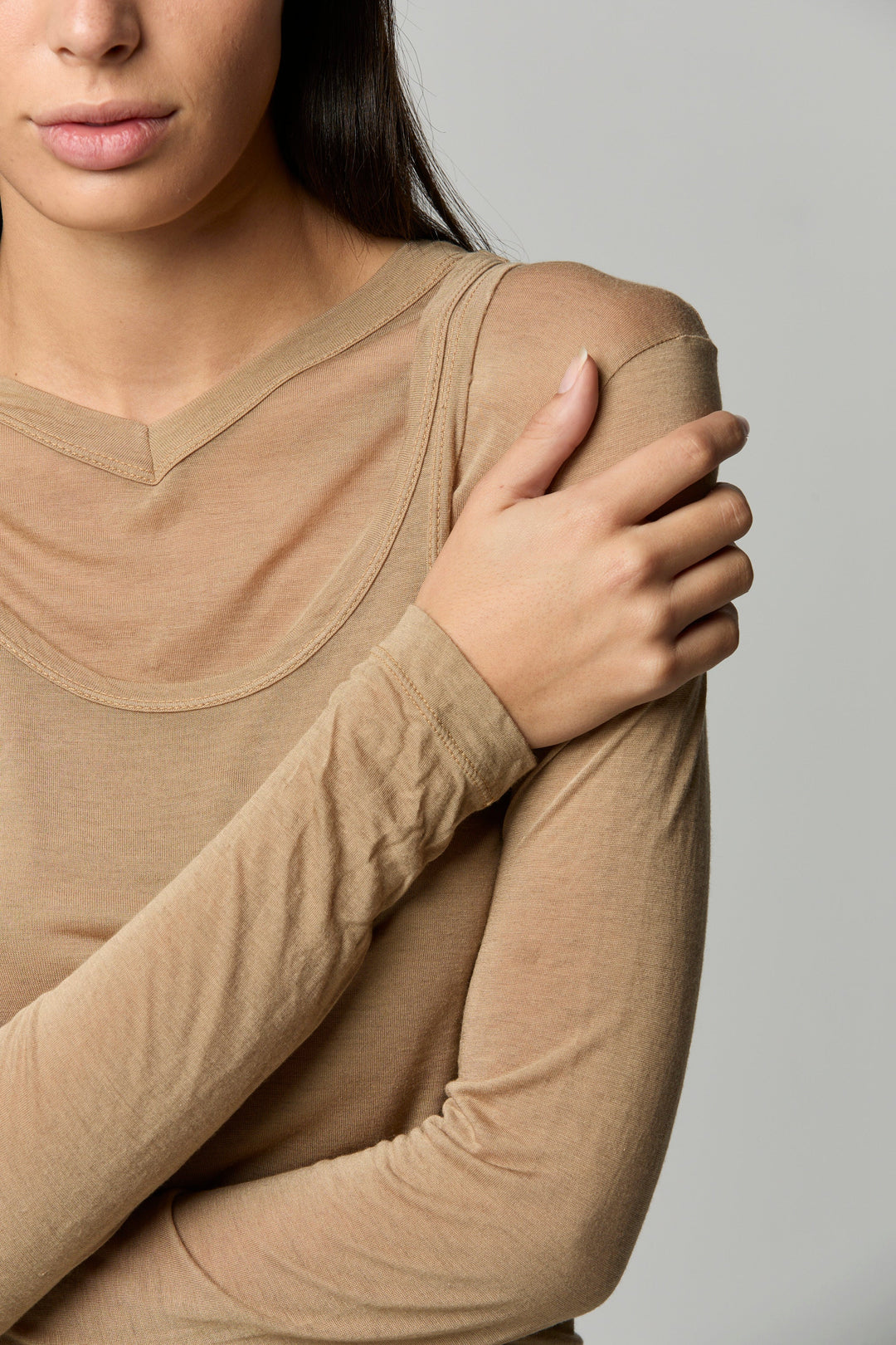 Ava Sheer Long Sleeve Tee