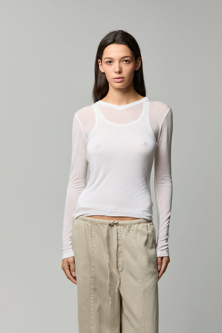 Ava Sheer Long Sleeve Tee