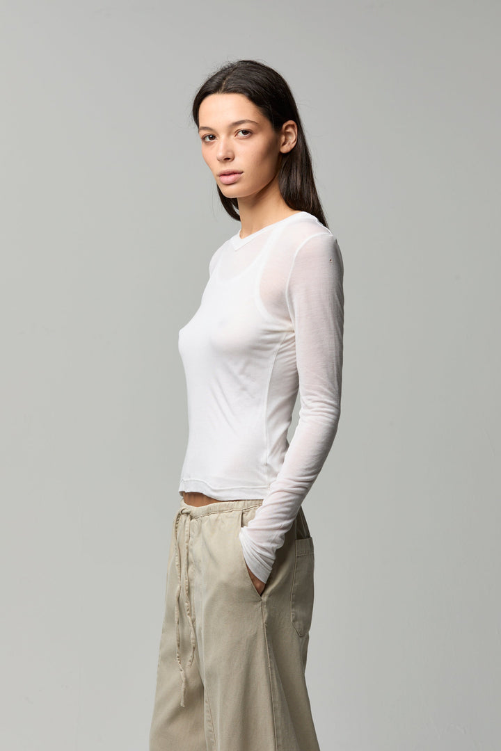 Ava Sheer Long Sleeve Tee