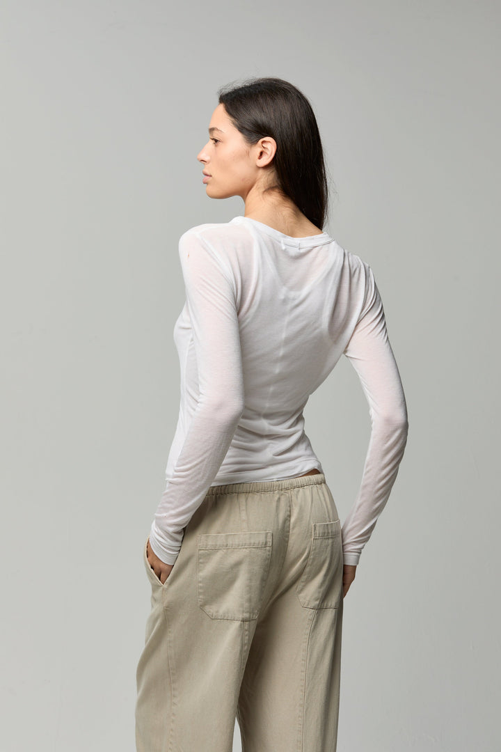Ava Sheer Long Sleeve Tee
