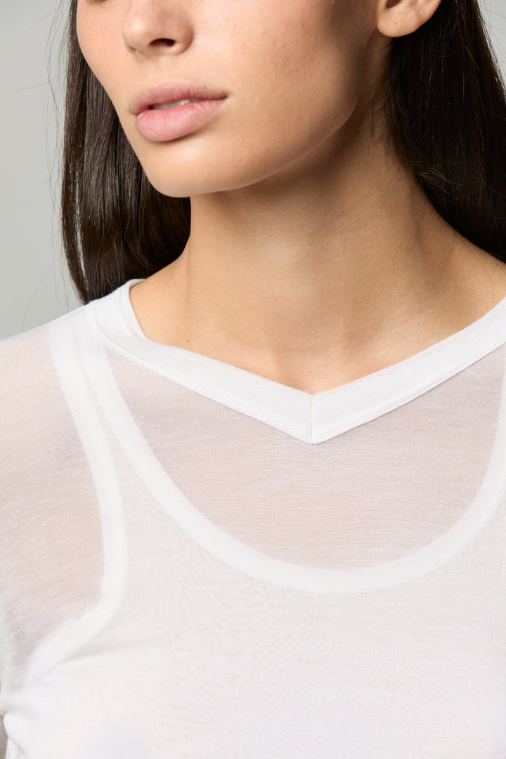 Ava Sheer Long Sleeve Tee