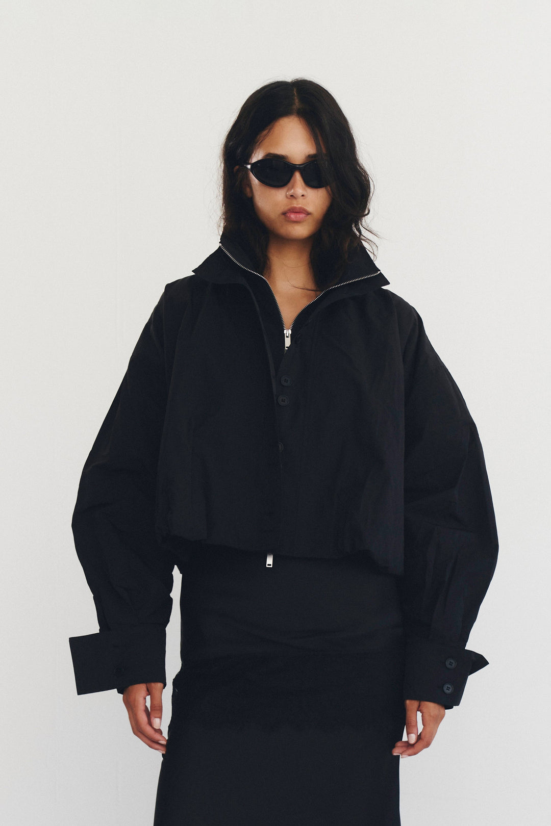 Amaryllis Cropped Jacket Black