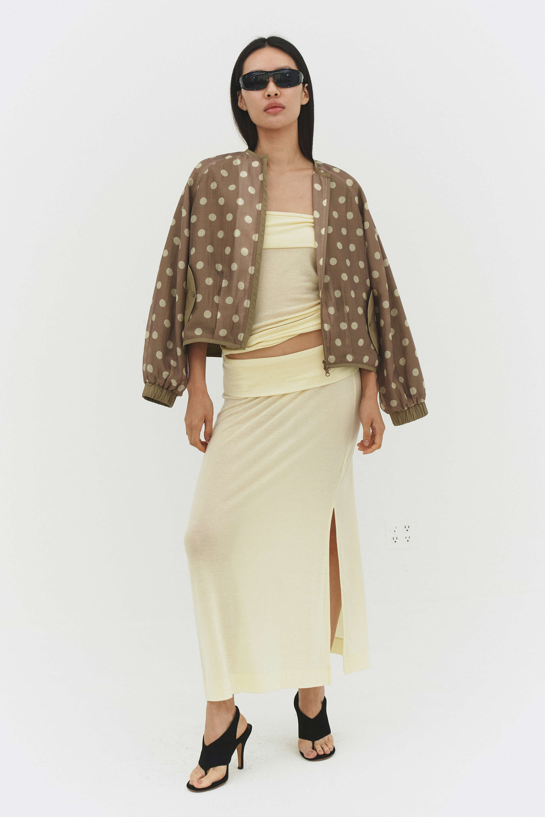 Fabio Voile Jacket Cream / Mocha