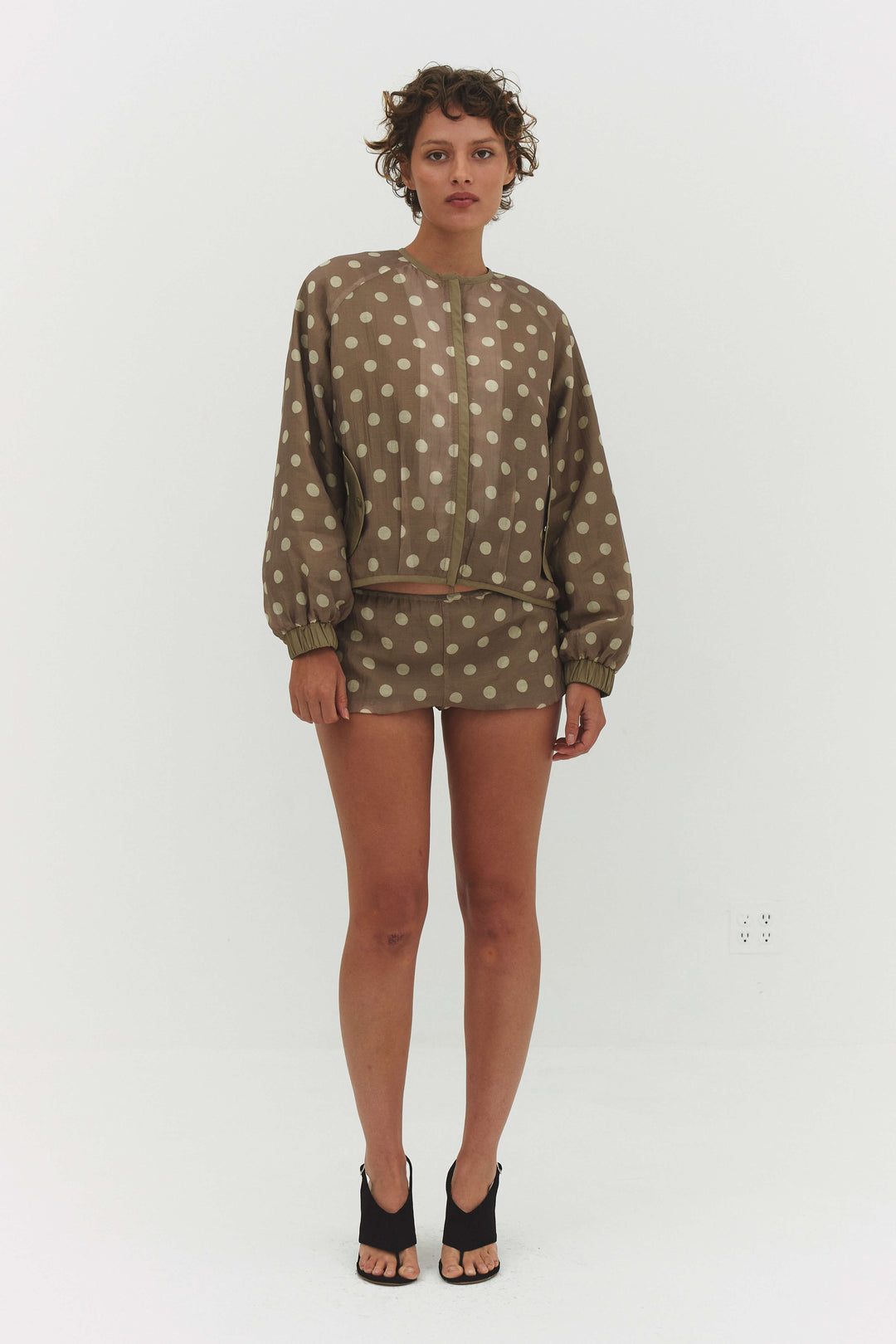 Fabio Voile Jacket Cream / Mocha