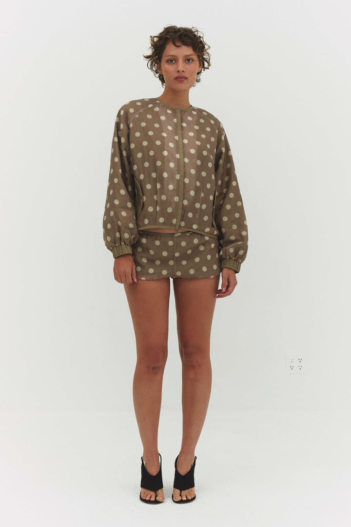 Fabio Voile Jacket Cream / Mocha