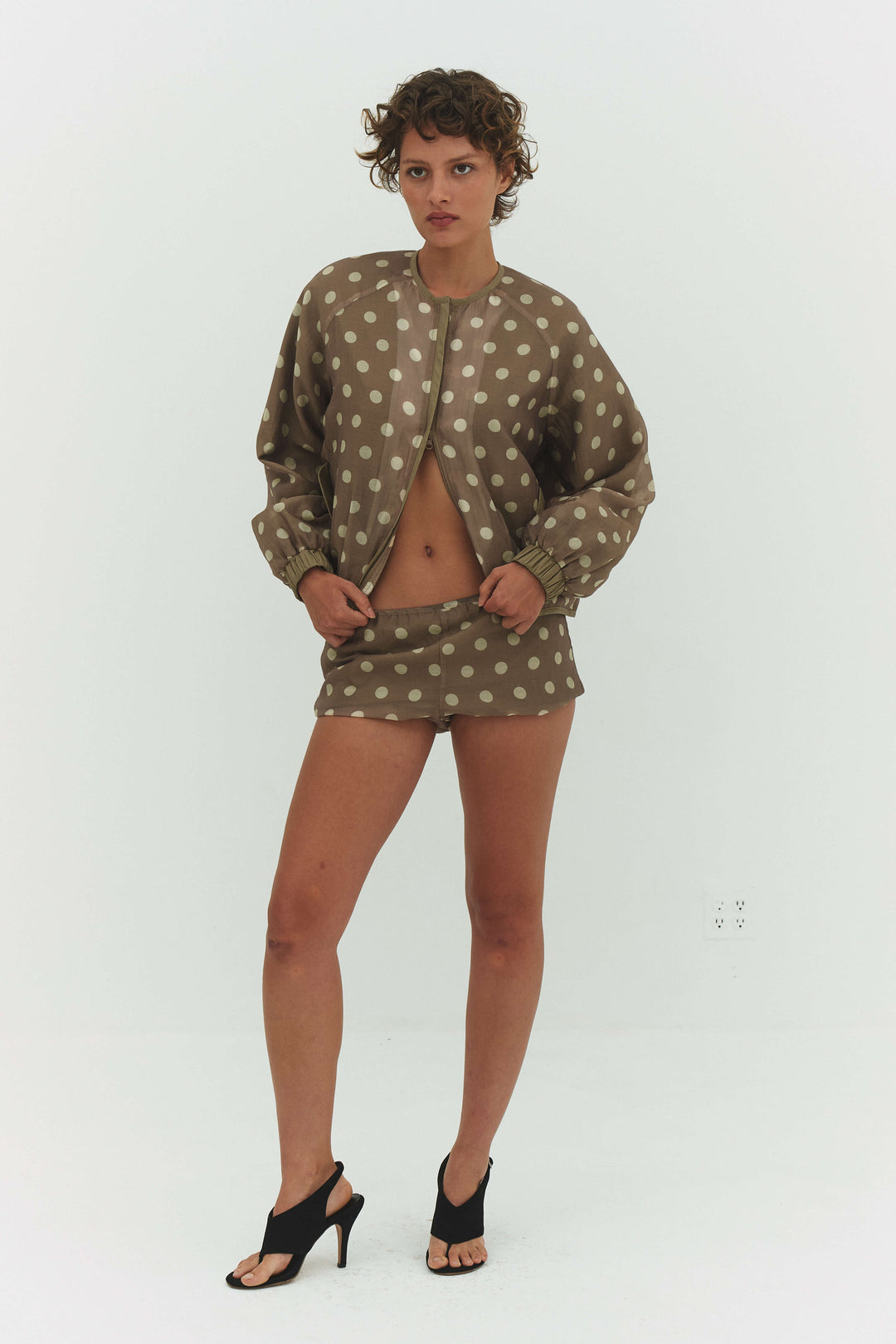 Fabio Voile Jacket Cream / Mocha