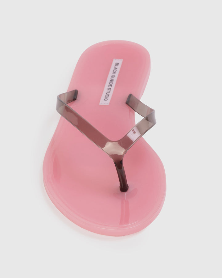 Crystal Flip Flop Sandal Bubblegum/Black