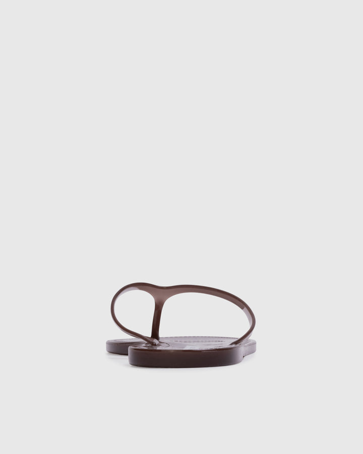 Crystal Flip Flop Sandal Chestnut