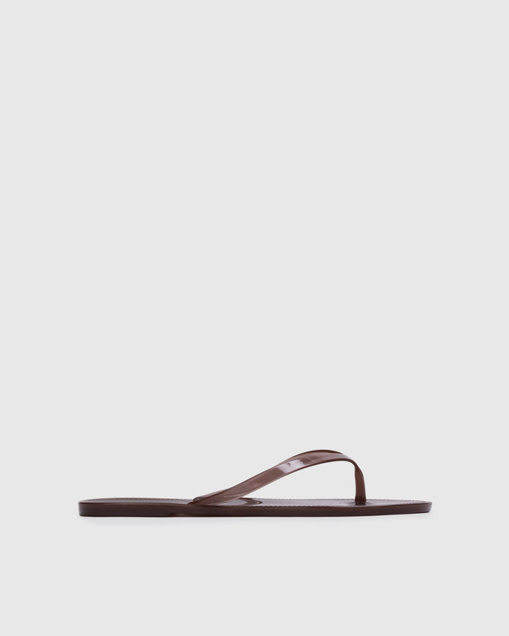 Crystal Flip Flop Sandal Chestnut