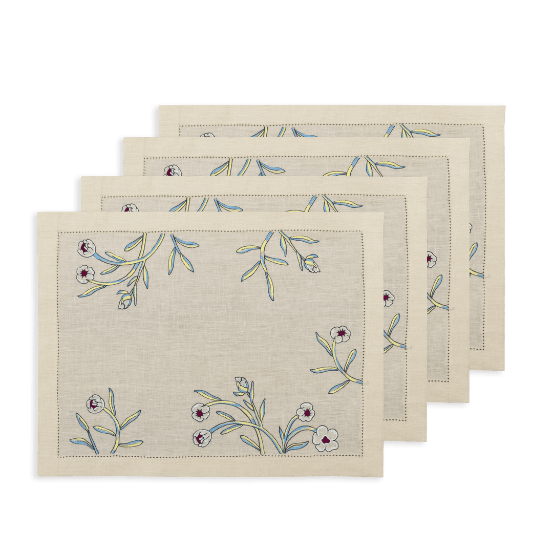 Floral Fresco Placemats, Set of 4