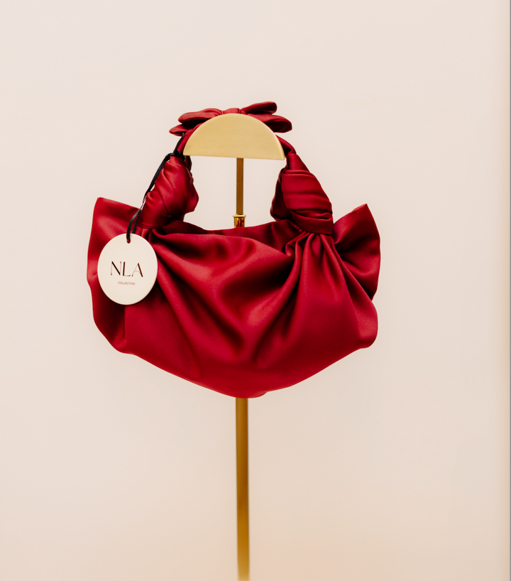 Silk Knot Bag Merlot