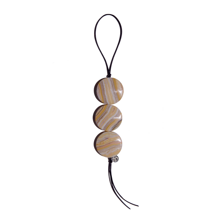 Banded Peach Agate Charm