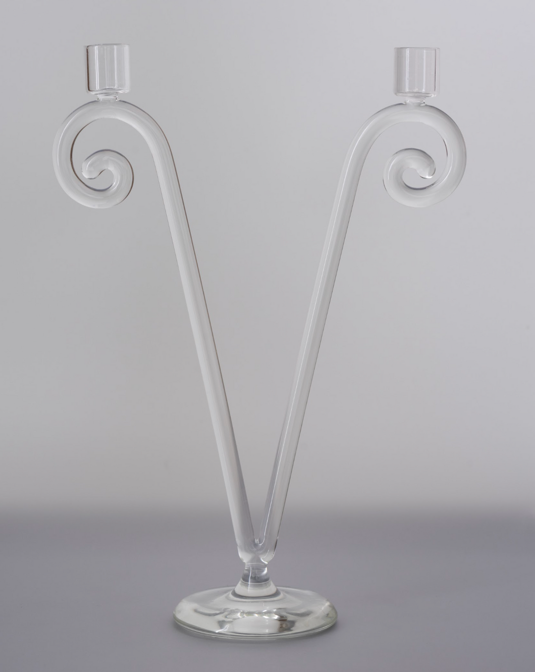 Double Stem Spiral Candleholder