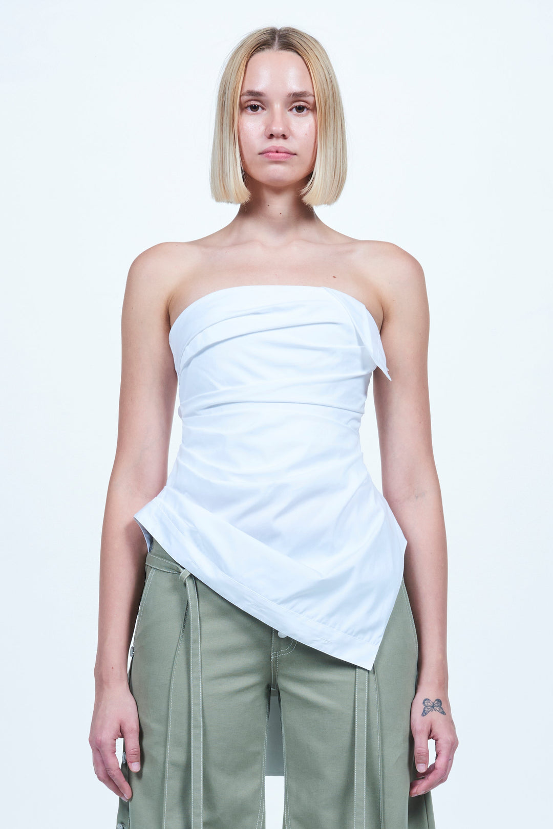Draped Shirt Bustier