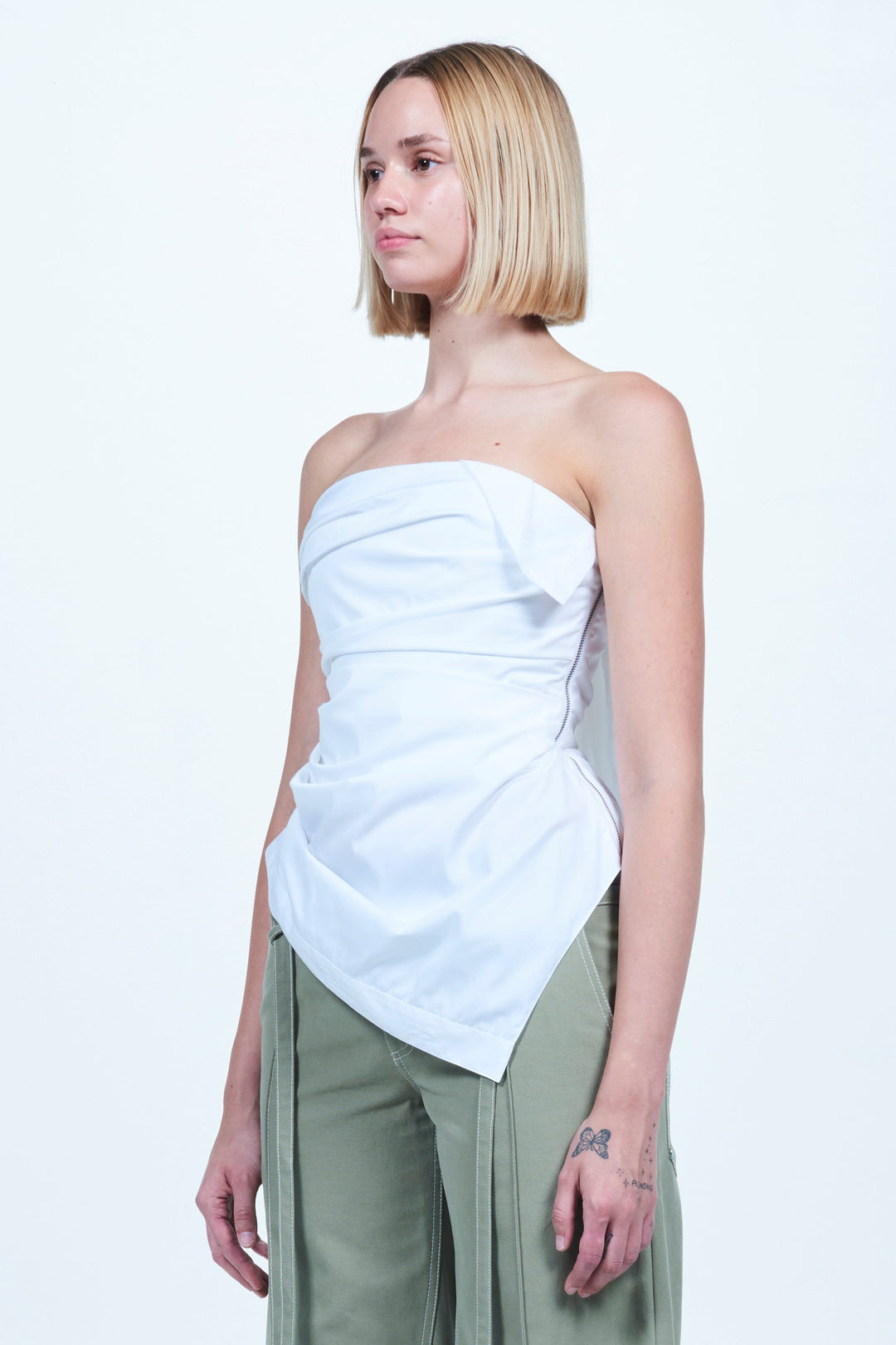 Draped Shirt Bustier