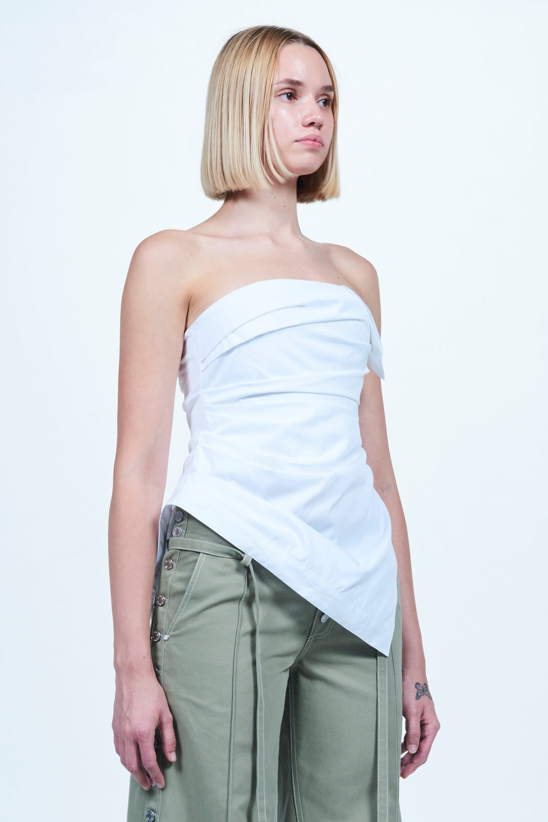 Draped Shirt Bustier