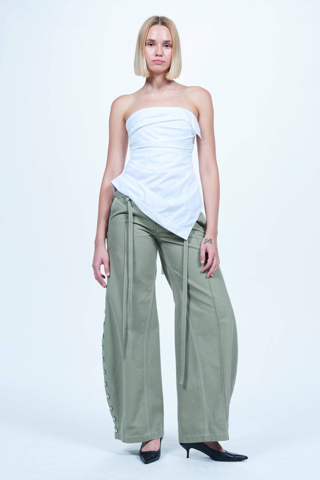 Draped Shirt Bustier