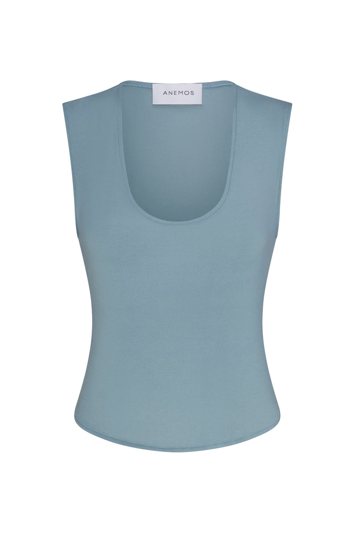 Sleeveless Top in Baby Rib
