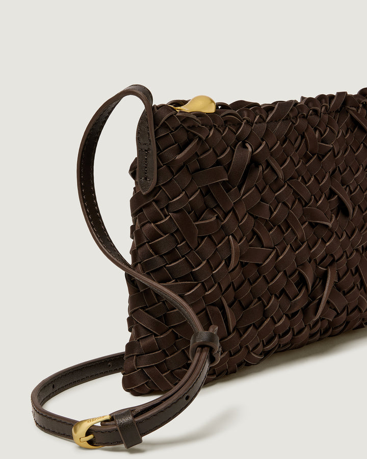 Soho Crossbody Nest Weave Chocolate