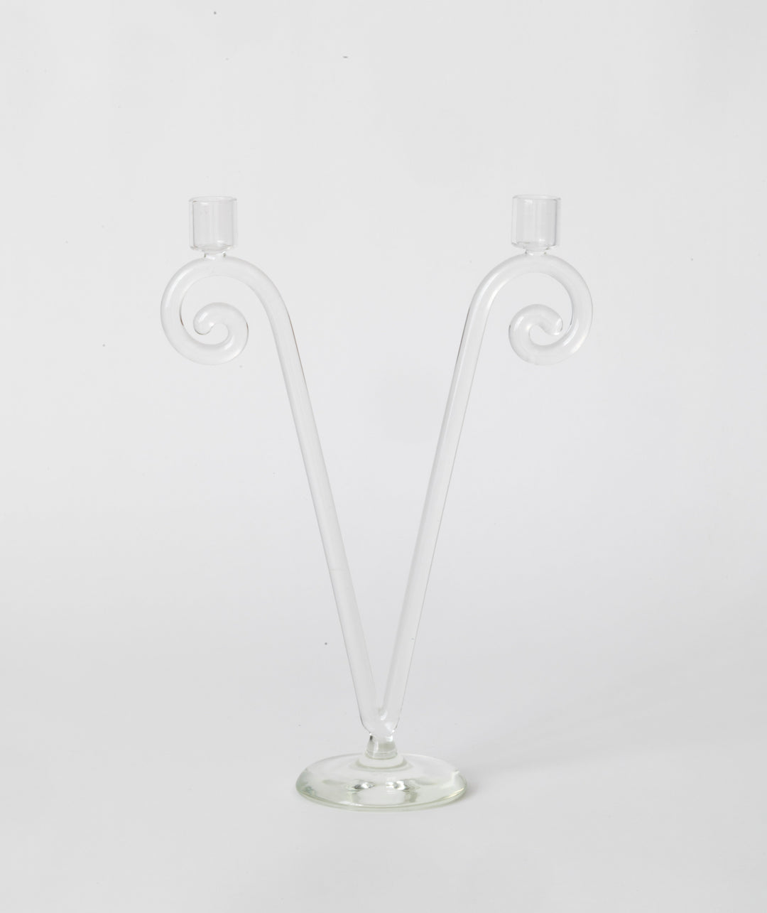 Double Stem Spiral Candleholder