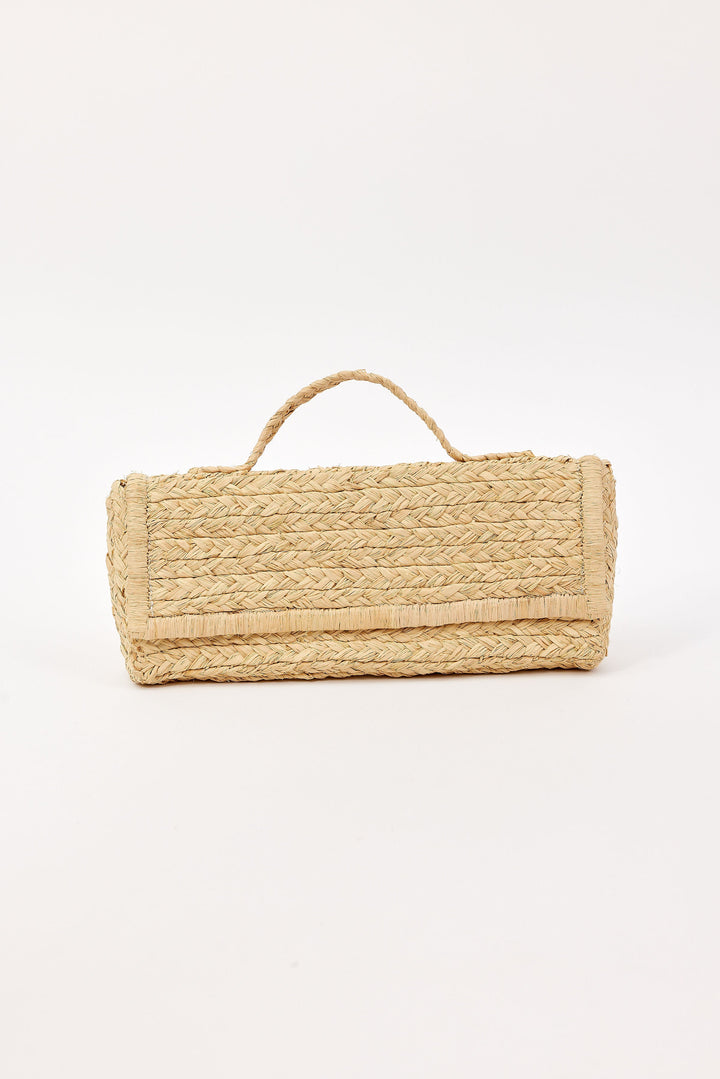 Brady Straw Clutch Natural