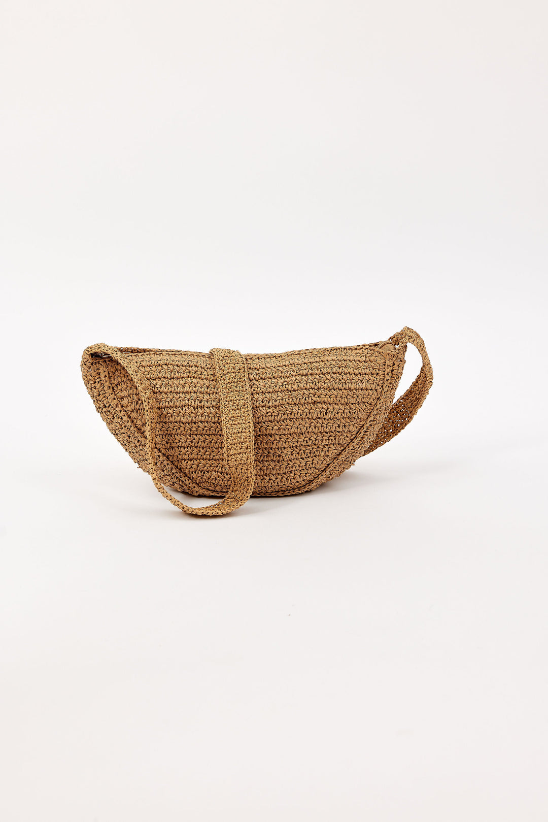 Mabel Straw Crossbody Bag Toast