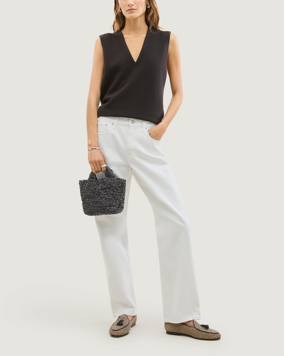 St. Barths Petit Tote Nest Weave Ash